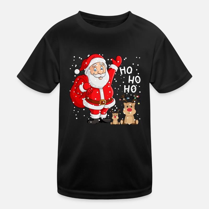 Lustiger Weihnachtsmann Kinder Funktions-T-Shirt