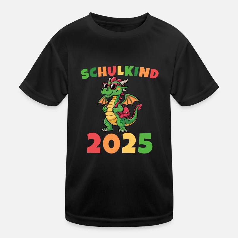 Schulkind 2025 Drache Junge Einschulung Kinder Funktions-T-Shirt