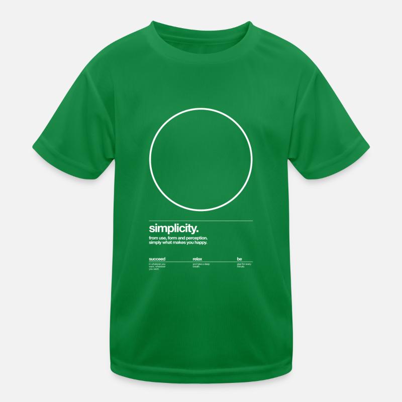 simplicity white Kinder Funktions-T-Shirt