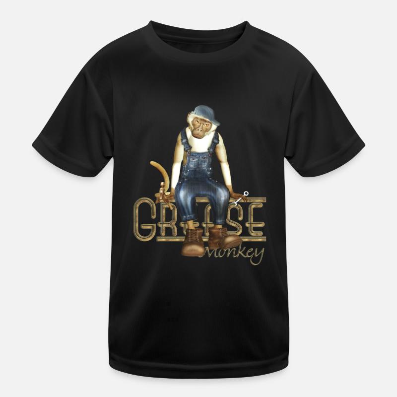 Funny Grease Monkey Mechanic Kids Functional T-Shirt