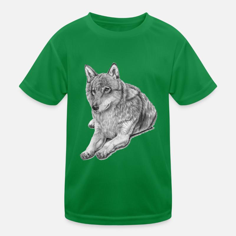 Wolf Kinder Funktions-T-Shirt