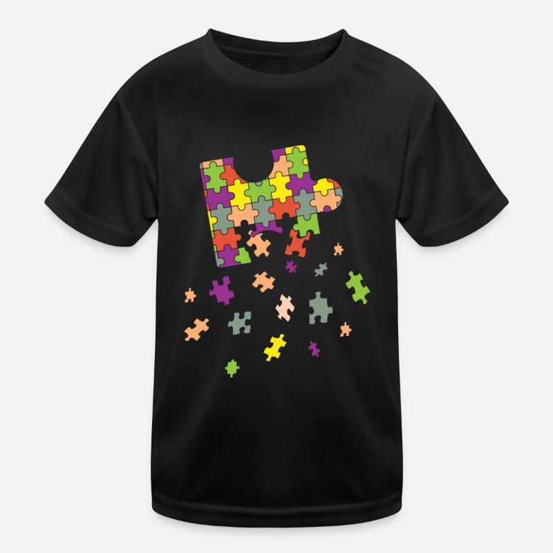 Puzzlestück Puzzle Rätsel Kinder Funktions-T-Shirt