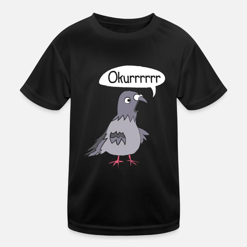 Pigeons drôles Oiseaux Élevage de pigeons T-shirt sport Enfant
