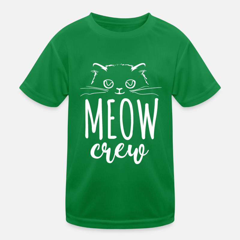 Cat MEOW crew T-shirt sport Enfant