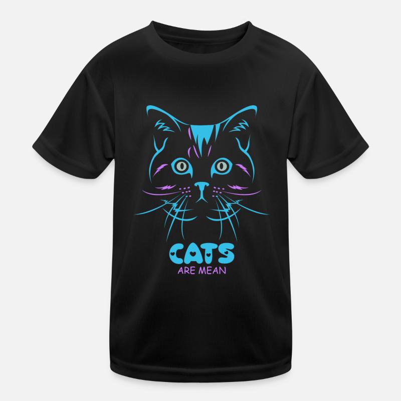 cats are mean Kinder Funktions-T-Shirt