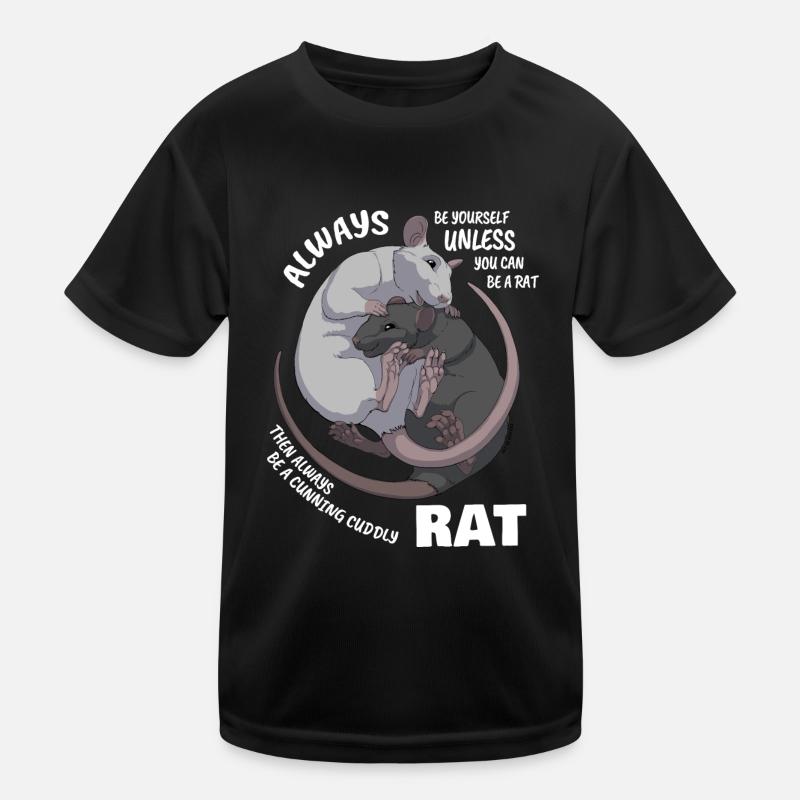 Sei immer du selbst außer du kannst eine Ratte sei - Kinder Funktions-T-Shirt - Schwarz