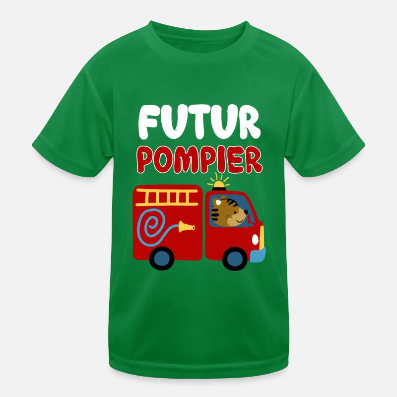Futur Pompier Pour Mon Petit Héros De Fils T-shirt sport Enfant
