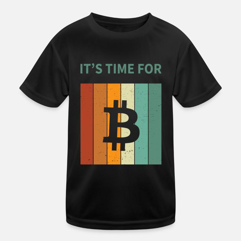 Bitcoin - Kinder Funktions-T-Shirt - Schwarz