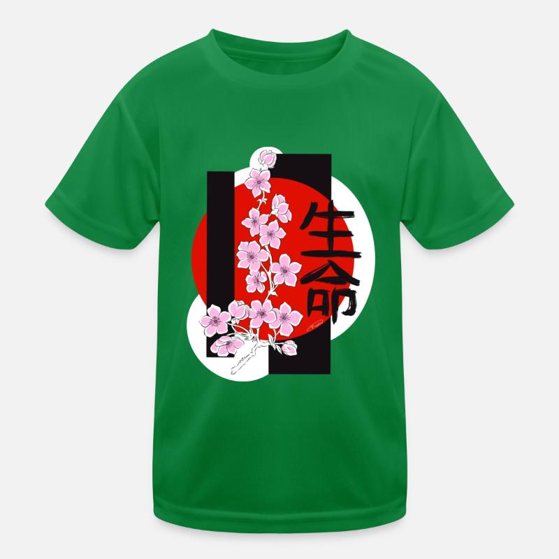 Kirschblüten Kinder Funktions-T-Shirt