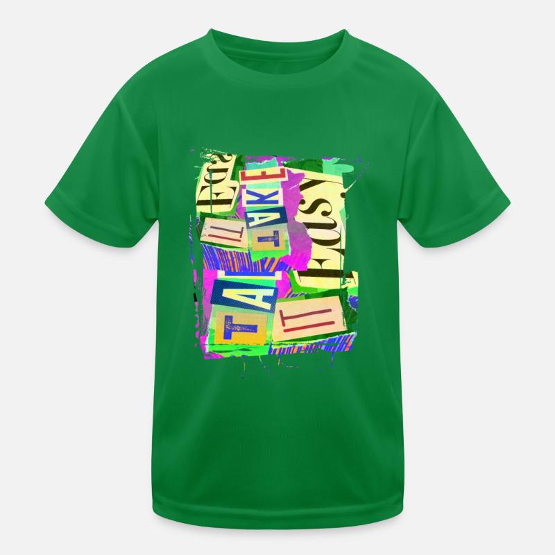 Zeitungsausschnitte Scrapbook Zeitschriften Alphabet Code Kinder Funktions-T-Shirt