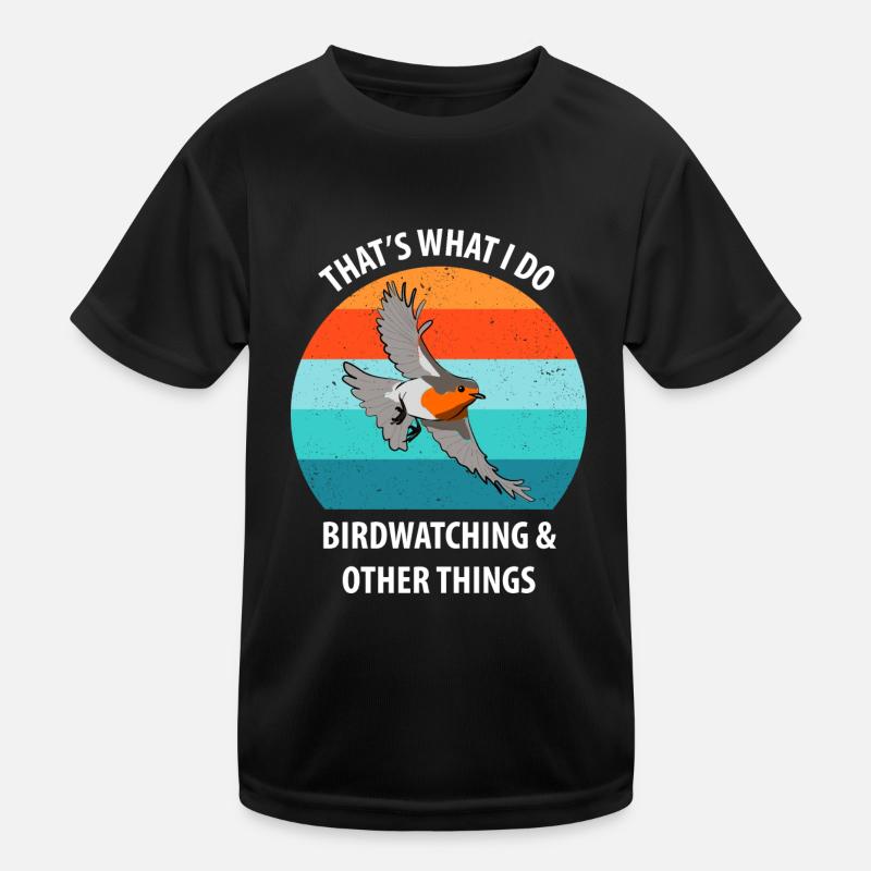 Bird Watching Bird Watching Birding Bird Kids Functional T-Shirt