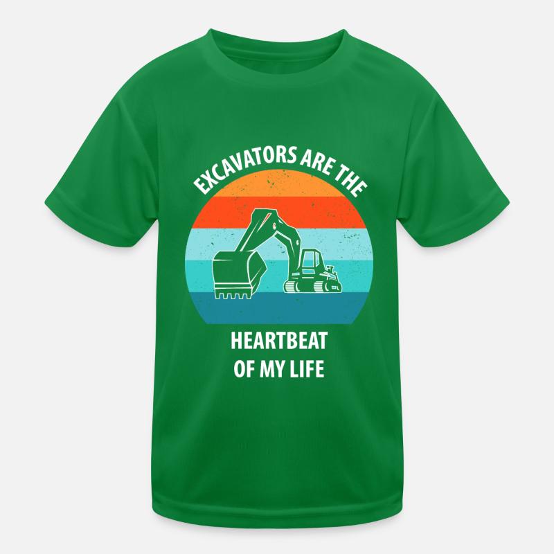 Bagger Baggerfahrer Baggerwagen Kinder Funktions-T-Shirt