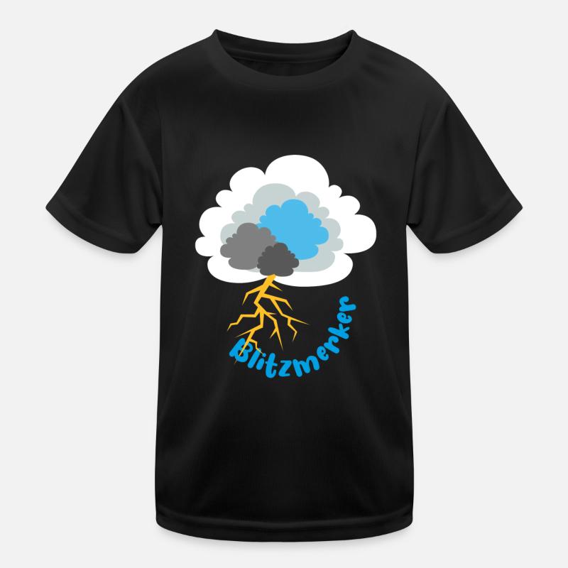 Lightning Marker - Kids Functional T-Shirt - black