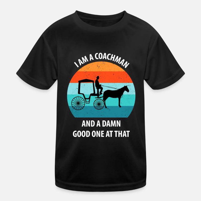 Kutscher Kutsche Pferdekutscher Kutschieren Kinder Funktions-T-Shirt