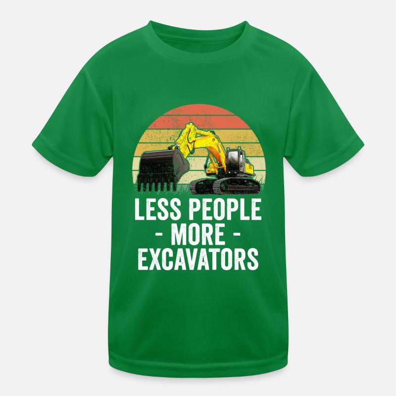 Baggerfahrer Bauarbeiter Bagger Kinder Funktions-T-Shirt