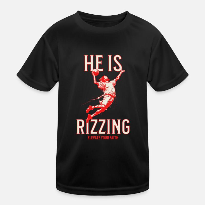 Jesus Slam Dunking Ostern Spaß Kinder Funktions-T-Shirt