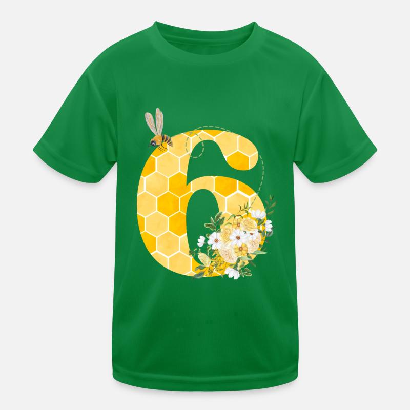 Biene zum 6. Geburtstag Kinder Funktions-T-Shirt