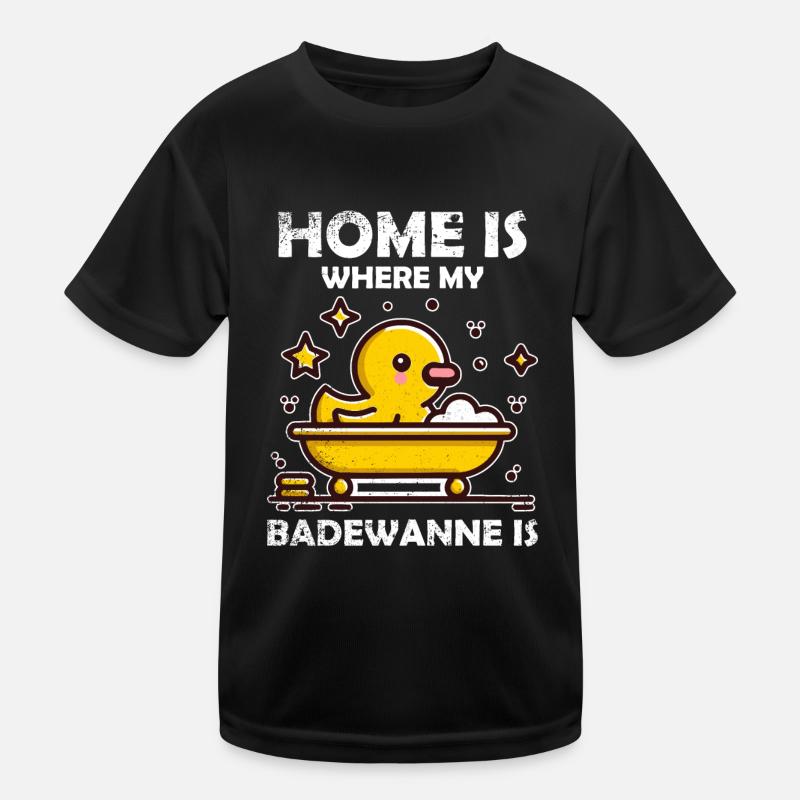 Badewanne Badeente Spruch Distressed Kinder Funktions-T-Shirt