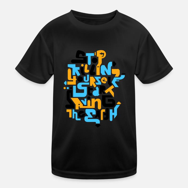 stopkillingyaself_3f Kinder Funktions-T-Shirt