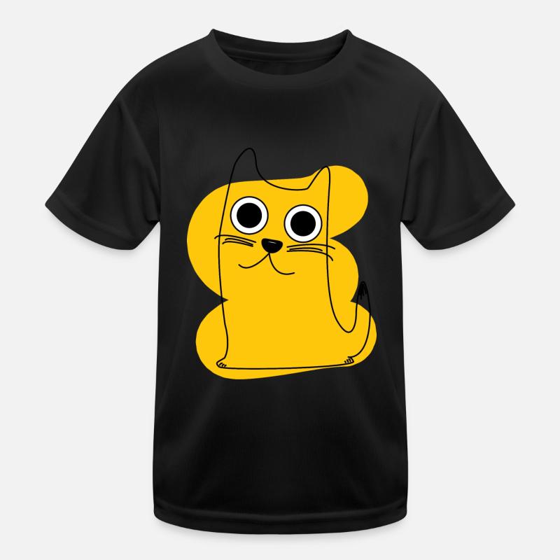 Chat jaune T-shirt sport Enfant