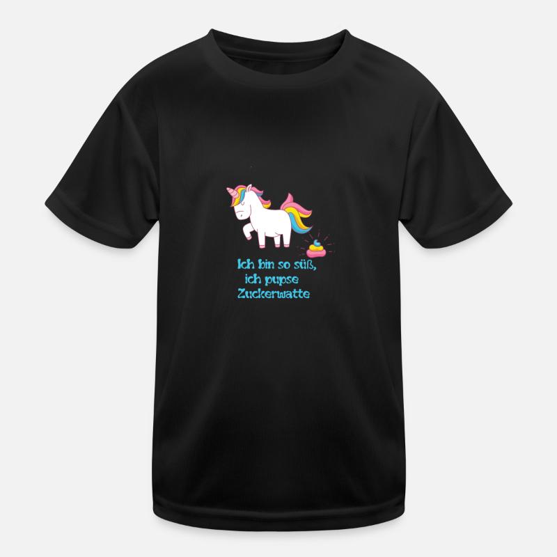 Zuckerwatte Einhorn Kinder Funktions-T-Shirt