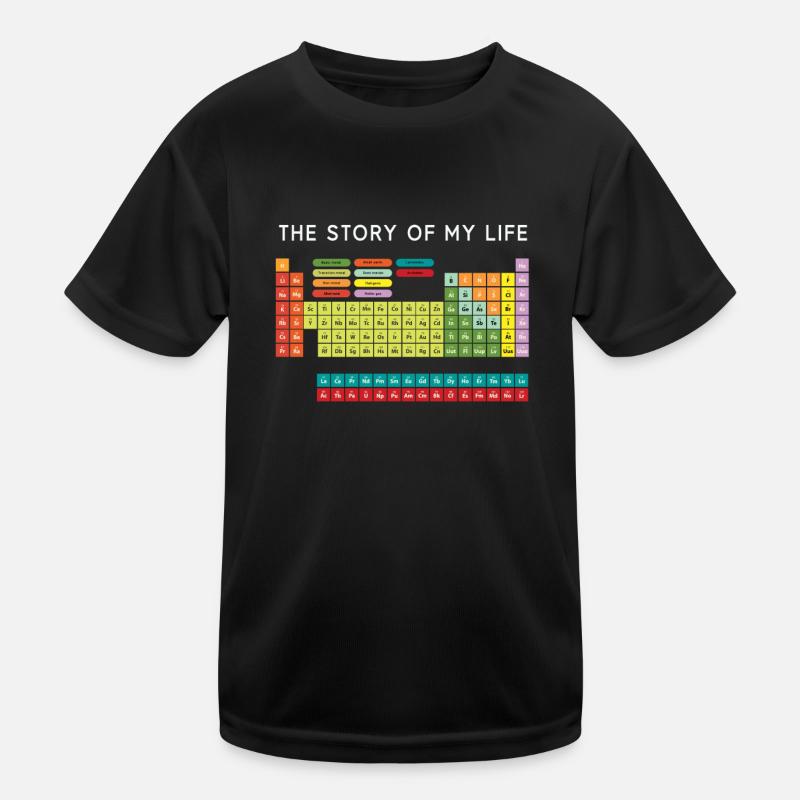 Chemiker Elemente Wissenschaft Cool Spaß Geschenk - Kinder Funktions-T-Shirt - Schwarz