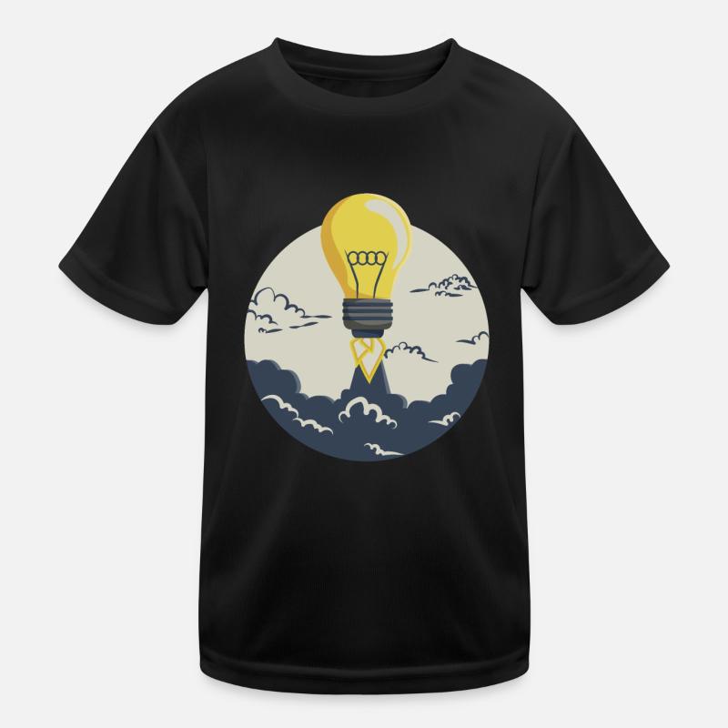 Light bulb rocket, for entrepreneurs and startups Kids Functional T-Shirt