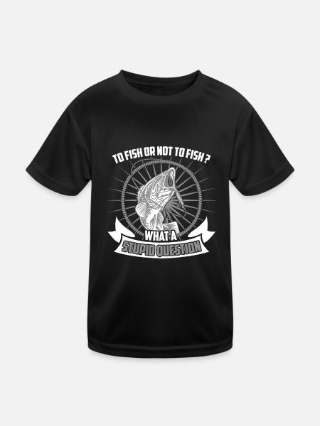 Aby łowić wędkarza rybaka rybaka prezent - Funktionsshirt til børn - sort