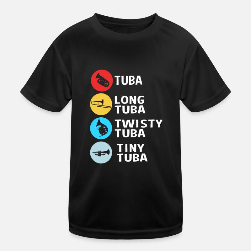 Tuba Brass Instruments Kids Functional T-Shirt