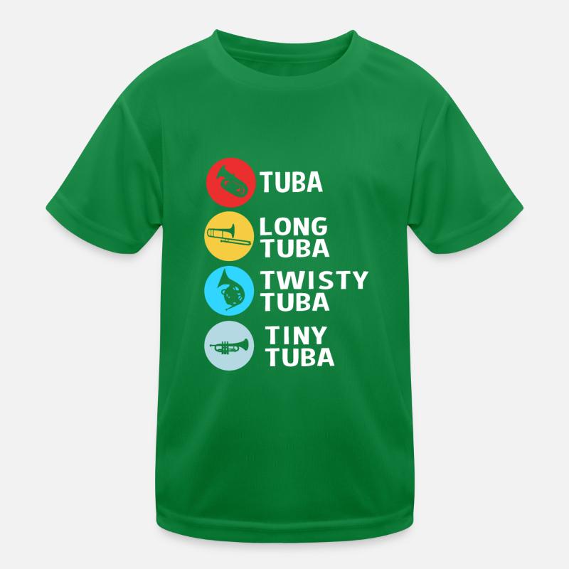 Tuba Brass Instruments Kids Functional T-Shirt