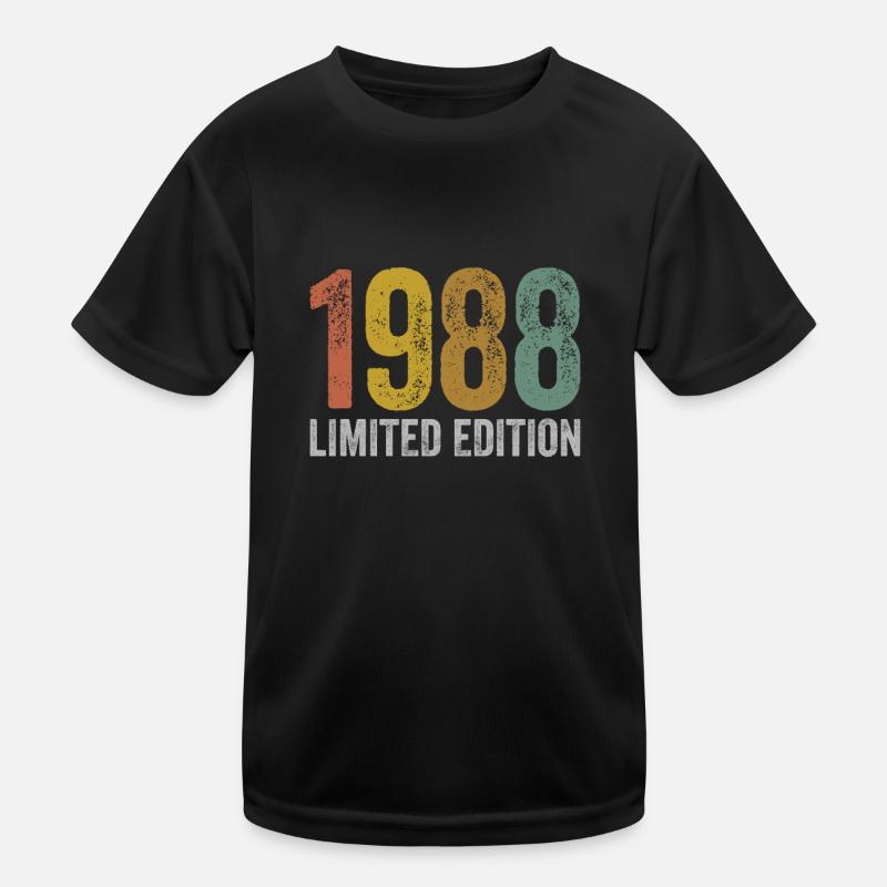Millésime 1988 édition limitée anniversaire T-shirt sport Enfant