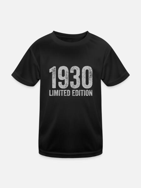 Vintage 1930s Limited Edition Birthday - Kids Functional T-Shirt - black - Front