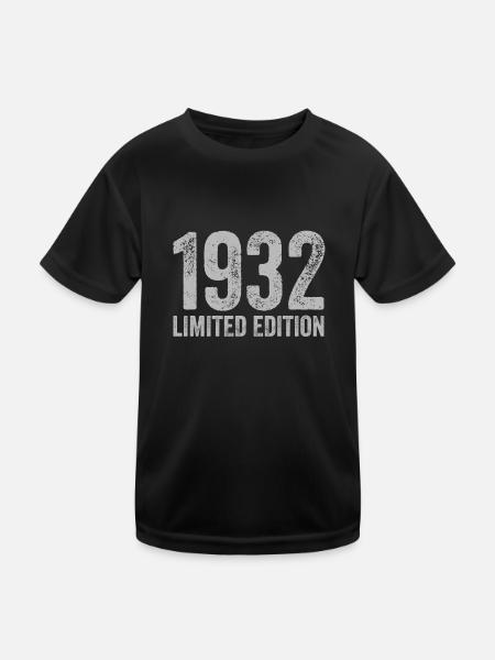Anniversaire vintage 1932 édition limitée - T-shirt sport Enfant - noir - Devant