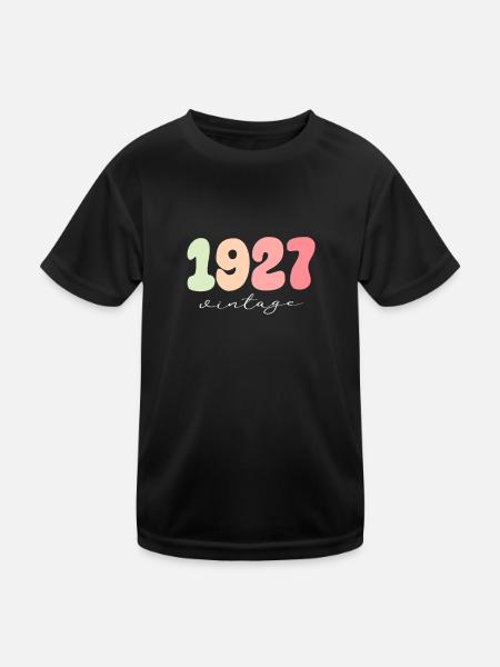 Vintage Vintage 1927 Anniversaire - T-shirt sport Enfant - noir - Devant