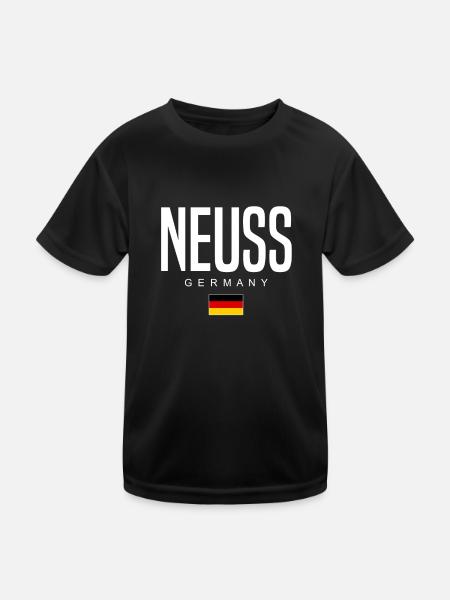 Neuss - Kinder Funktions-T-Shirt - Schwarz - Vorne