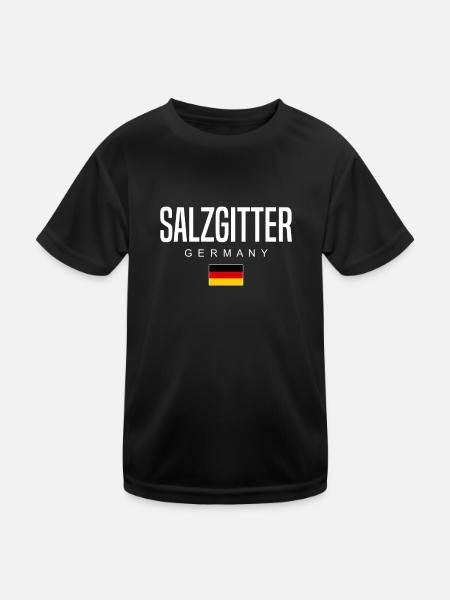 Salzgitter - Kinder Funktions-T-Shirt - Schwarz - Vorne