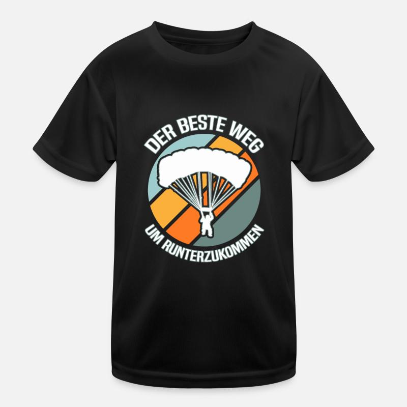 Fallschirmspringen Fallschirmspringer Kinder Funktions-T-Shirt