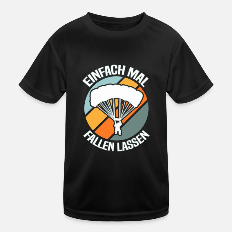 Fallschirmspringen Fallschirmspringer Kinder Funktions-T-Shirt