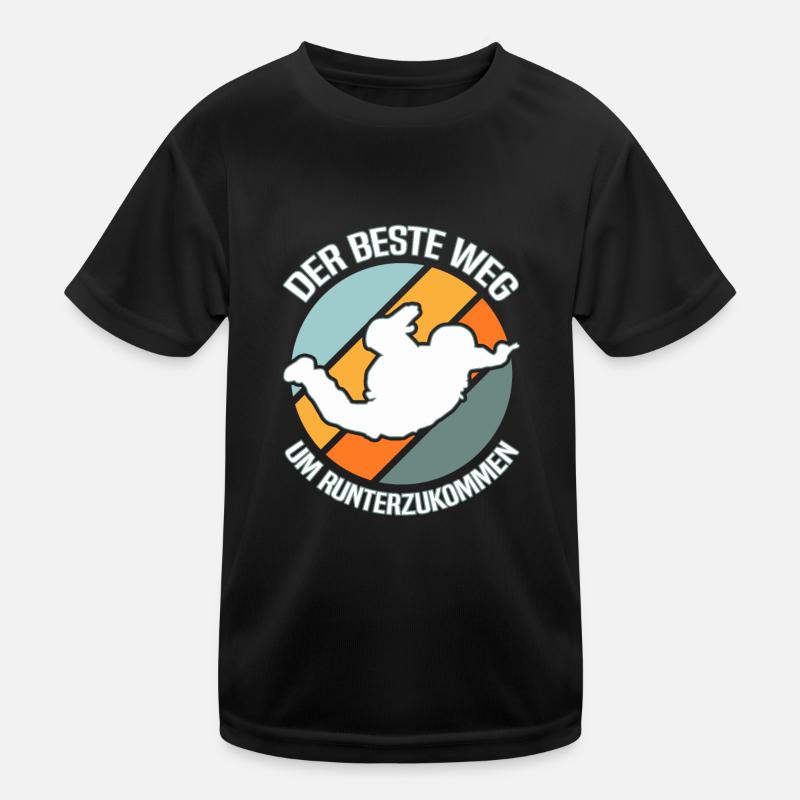 Fallschirmspringen Fallschirmspringer Kinder Funktions-T-Shirt