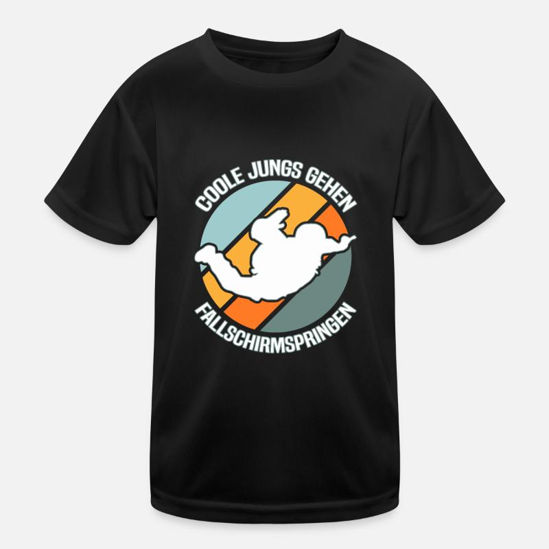Fallschirmspringen Fallschirmspringer Kinder Funktions-T-Shirt