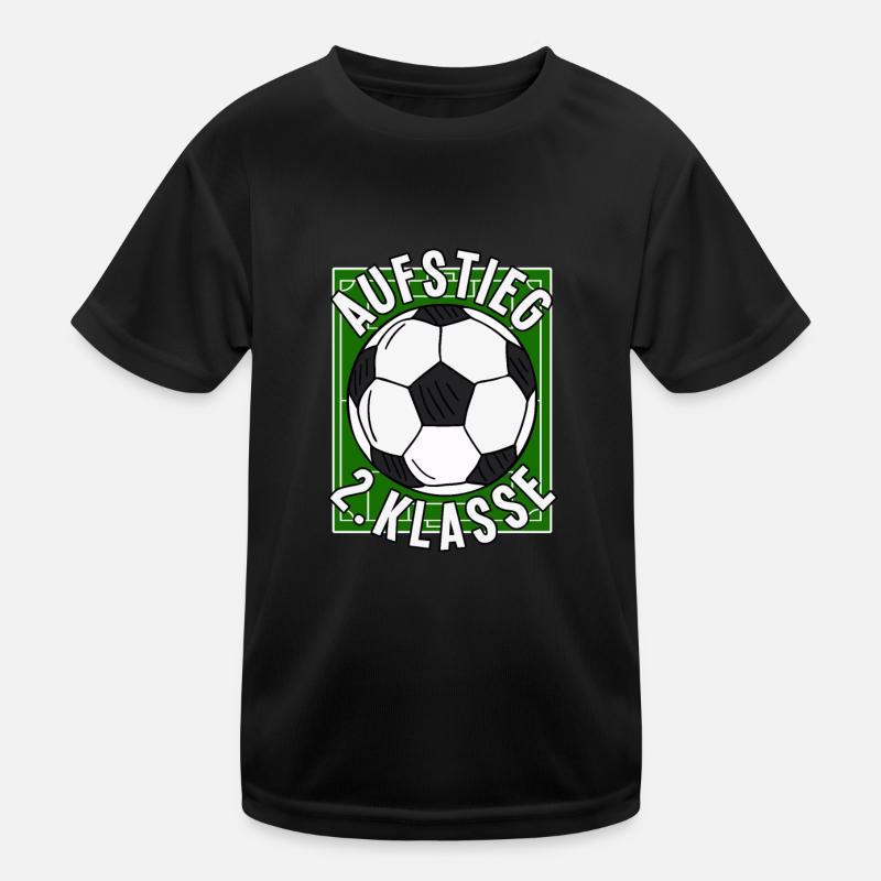 Aufstieg 2. Klasse Schule Schulanfang - Kinder Funktions-T-Shirt - Schwarz