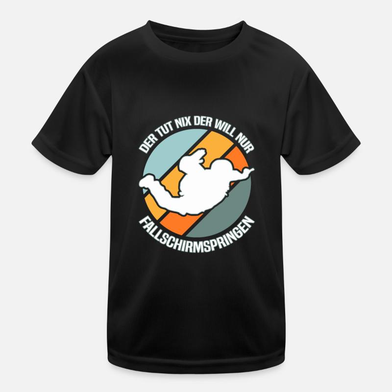Fallschirmspringen Fallschirmspringer Kinder Funktions-T-Shirt
