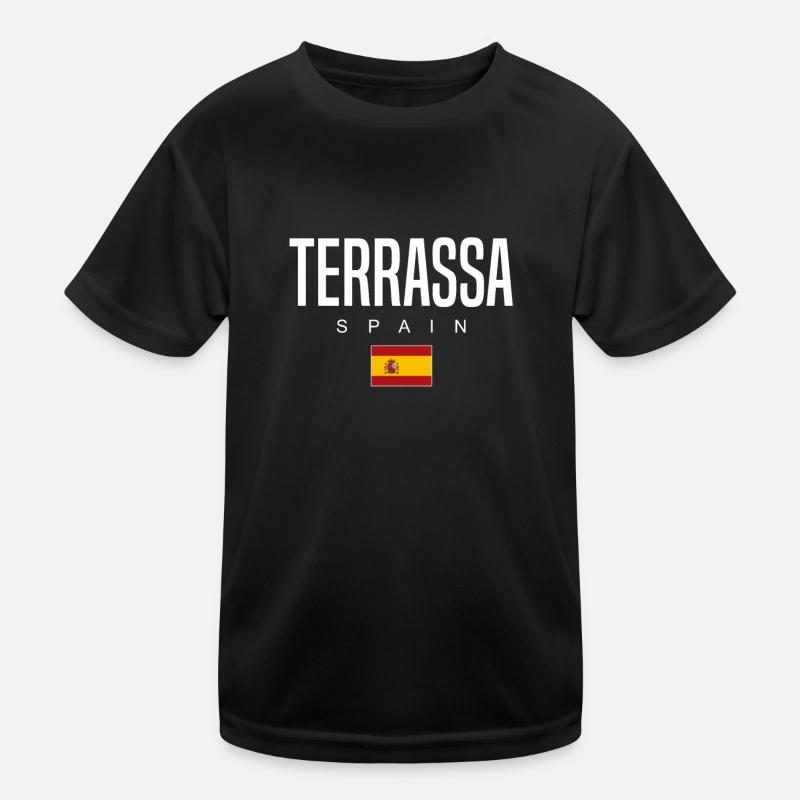 Terrassa Spanien Kinder Funktions-T-Shirt