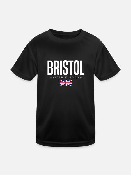 Bristol, United Kingdom - Kids Functional T-Shirt - black - Front