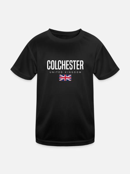 Colchester, Royaume-Uni - T-shirt sport Enfant - noir - Devant