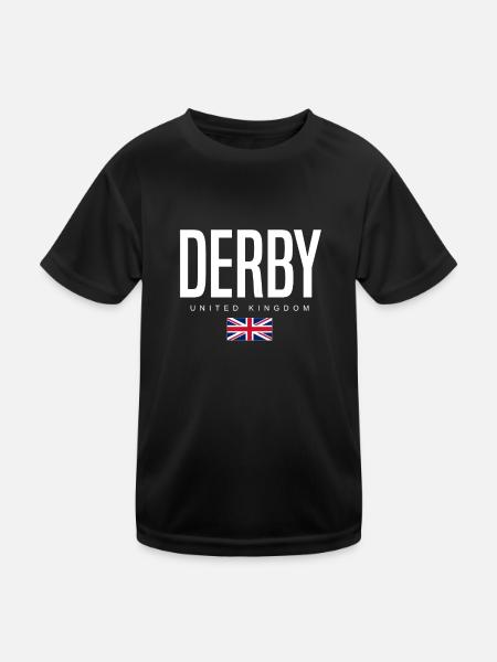 Derby, Royaume-Uni - T-shirt sport Enfant - noir - Devant