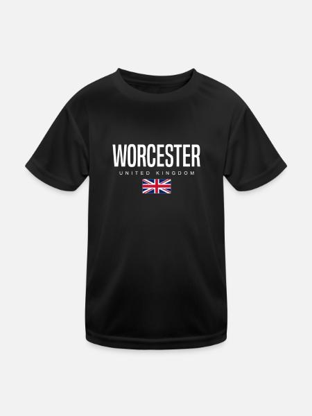 Worcester, Angleterre, Royaume-Uni - T-shirt sport Enfant - noir - Devant