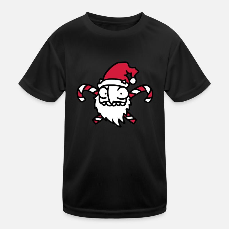 Weihnachtsmann Zuckerstange 3 Kinder Funktions-T-Shirt