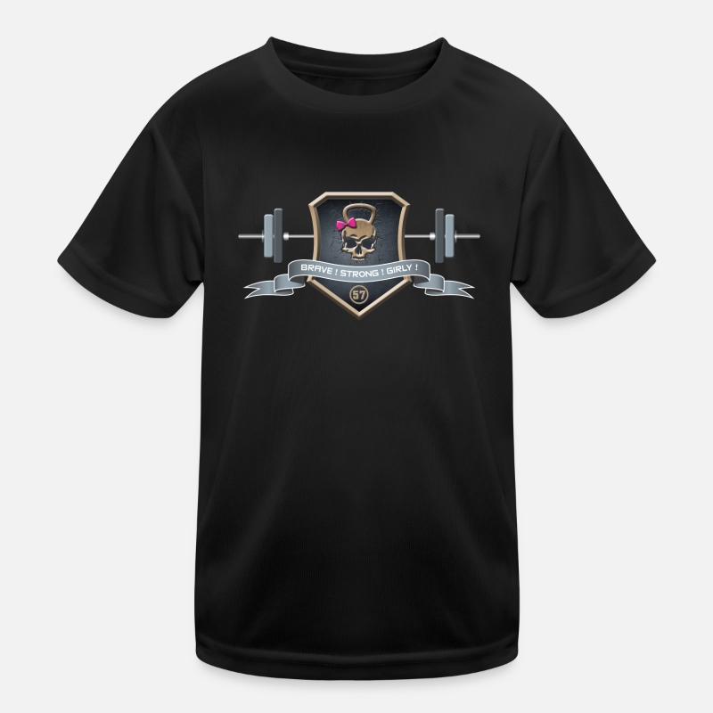 Logo Brave Strong Girly Kids Functional T-Shirt