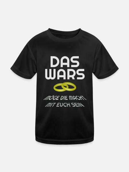 das wars - Kinder Funktions-T-Shirt - Schwarz - Vorne